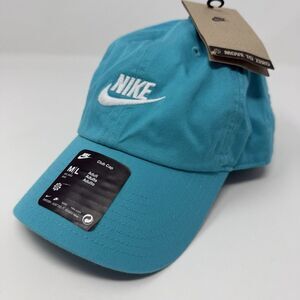 Nike Club Cap Unisex M/L Teal Turquoise Unstructured Futura Adjustable Strapback